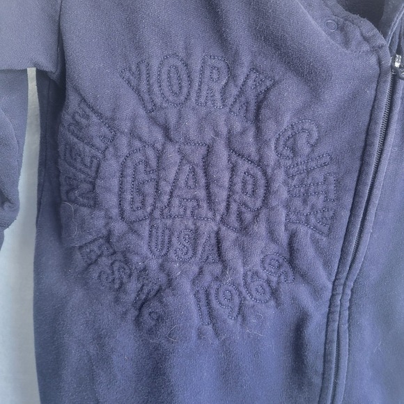 baby gap‎ fleece romper 12-18 mo zip up hood - Picture 2 of 6